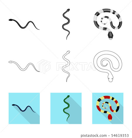 Vector illustration of mammal and danger logo. Set of mammal and medicine stock vector illustration. 54619353