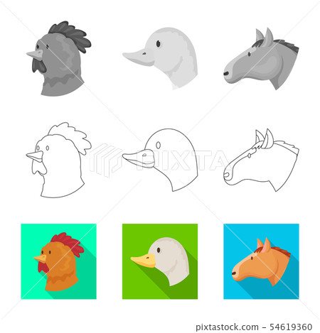 Vector illustration of agriculture and breeding sign. Collection of agriculture and organic stock Vector illustration of agriculture and breeding sign. Collection of agriculture and organic stock 54619360