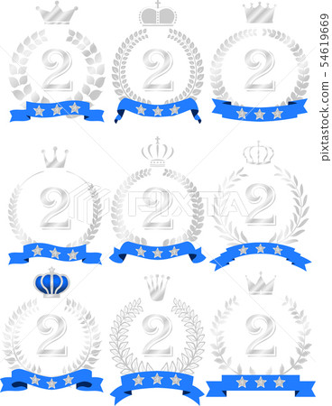 月桂樹月桂樹月桂絲帶冠冠軍集 插圖素材 圖庫