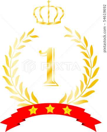 Laurel laurel laurel ribbon ranking crown championship 54619692