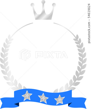 月桂樹桂冠三星冠複製空間 插圖素材 圖庫