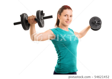 lifting dumbbells