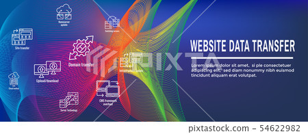 Website Data Transfer Icon Set and Web Header 54622982