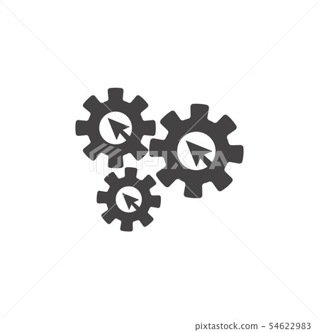 Website clicks icon with pointer icon - 54622983