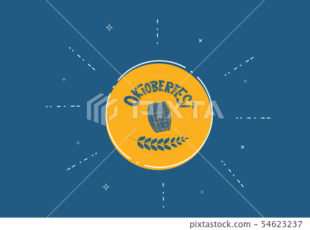 Oktoberfest text composition. Vector illustration. 54623237