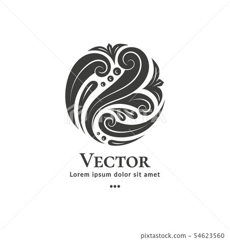 Black splash vector logo template. 54623560