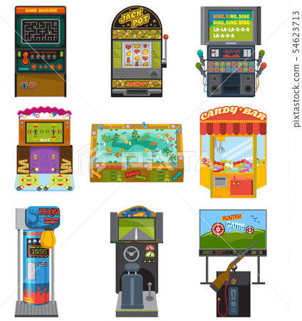 Game machine arcade gambling games hunting fishing boxing and dancing where gamesome gambler or 54623713