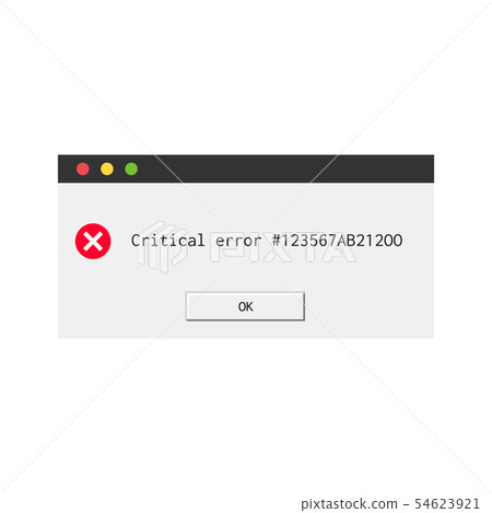 Modern material design error message dialog box. 54623921