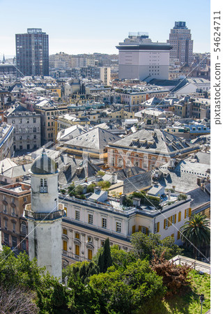 View over the old town of Genoa 54624711