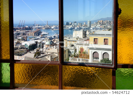 View over the old town of Genoa 54624712