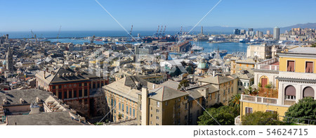 View over the old town of Genoa 54624715