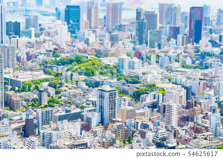 Tokyo Scenery Animation Style Stock Illustration