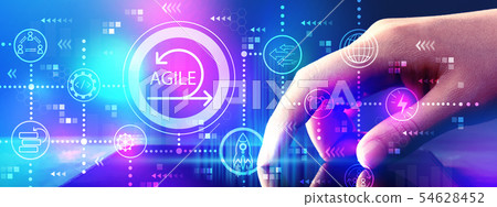 Agile concept with tablet computer Agile concept with tablet computer 54628452