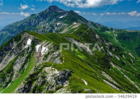 Kasumigatake從北阿爾卑斯山看到,山。 Kasumigatake從北阿爾卑斯山看到,山。 54629419