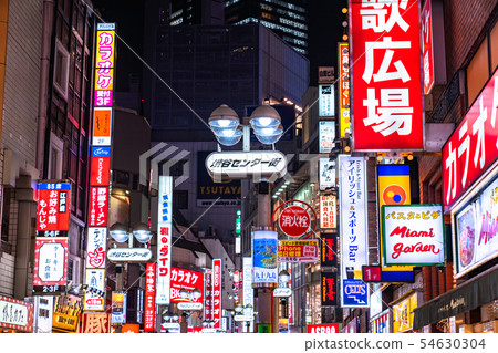 《東京》澀谷中央大街/夜間市區 《東京》澀谷中央大街/夜間市區 54630304