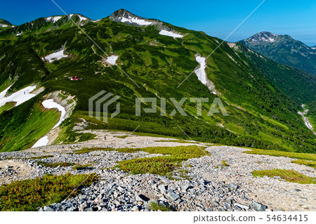 Mitaka Renka-dake and Kurobe Goro-dake as seen from the climb of Mt. 54634415