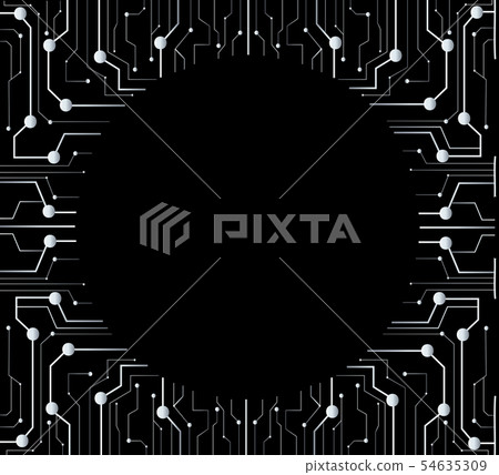 technology line and circle space 54635309