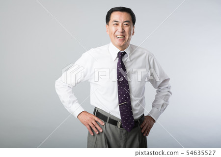 微笑的商人日本男性總統經理 54635527