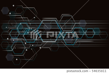 shape of hexagon concept design abstract 54635811