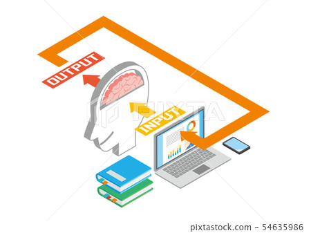 Input output image illustration isometrics 3D - Stock Illustration ...