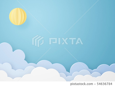 紙模型 - 天空雲 - 太陽假期 54636784