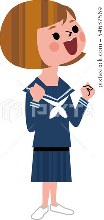 Girls student guts pose Girls student guts pose 54637569