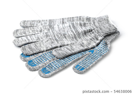 Pair of cotton knitted work gloves Pair of cotton knitted work gloves 54638006