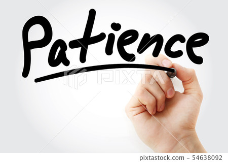 Patience text with marker 54638092
