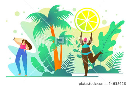 Travel Booklet for Active Girls Cartoon Flat. 54638628