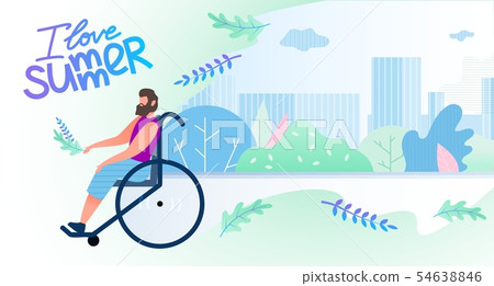 Social Poster I Love Summer Vector Illustration. Social Poster I Love Summer Vector Illustration. 54638846