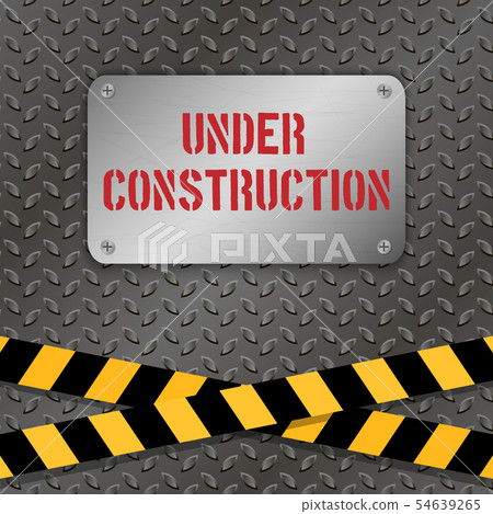 Techno vector illustration. Metallic plate with 54639265