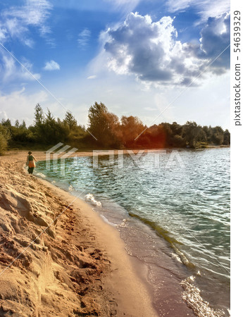 Beautiful lake in Southern Poland near Wroclaw 54639329