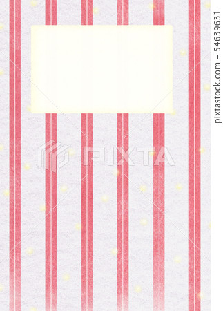 Square frame with retro red striped postcard design 54639631