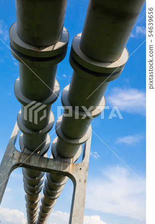Elevated section of the pipelines 54639656