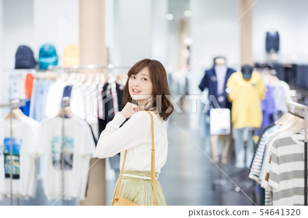 Shopping mall apparel shopping woman person Shopping mall apparel shopping woman person 54641320