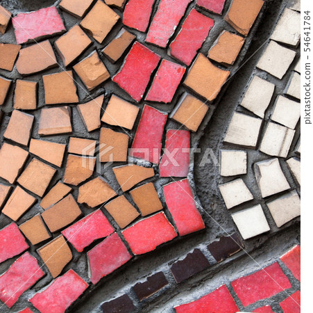 Tesserae. Small mosaic tiles. Close-up. Tesserae. Small mosaic tiles. Close-up. 54641784