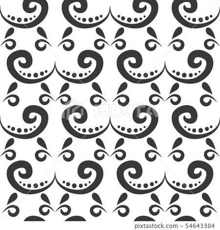 Floral seamless swirl mehendi flower pattern background ornament illustration textile style tribal Floral seamless swirl mehendi flower pattern background ornament illustration textile style tribal 54643384