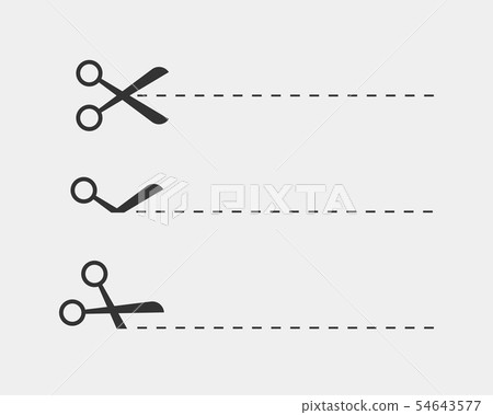 Scissor icon. Scissors cut vector design element 54643577