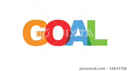 Goal business card text. Modern lettering poster. Goal business card text. Modern lettering poster. 54643786