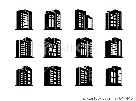 Perspective company icons and black vector 54644449