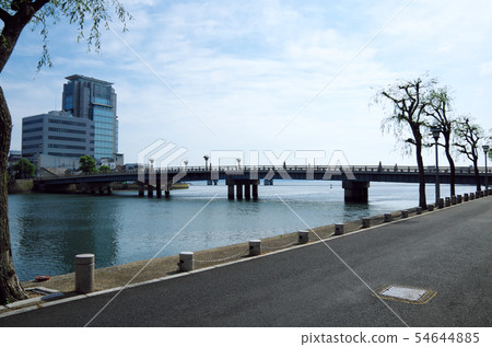 Landscape along the Matsue Ohashi and Ohashi River ... Shimane Prefecture Matsue City Weather: Sunny Landscape along the Matsue Ohashi and Ohashi River ... Shimane Prefecture Matsue City Weather: Sunny 54644885