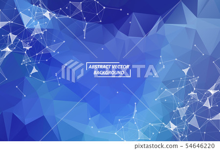 Abstract Dark Blue Geometric Polygonal background - Stock Illustration ...
