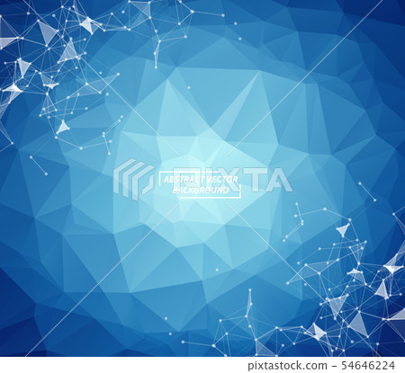Abstract Dark Blue Geometric Polygonal background - Stock Illustration ...
