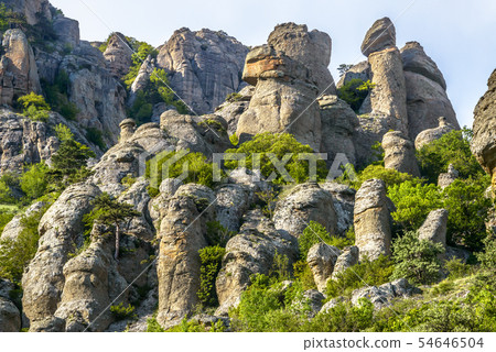 Mountain landscape with stones of the Valley of Mountain landscape with stones of the Valley of 54646504