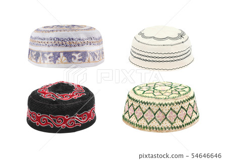 kopiah hat for muslims isolated on white 54646646