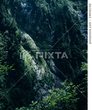 Kurobe gorge, horizontal sidewalk Kurobe gorge, horizontal sidewalk 54648148