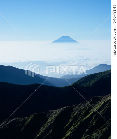 View Mt. Fuji from Shiomi-dake in the Southern Alps View Mt. Fuji from Shiomi-dake in the Southern Alps 54648149