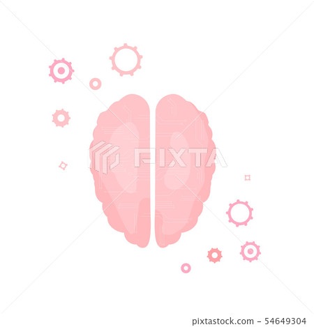 Mental health. Human brain. Vector illustration. Mental health. Human brain. Vector illustration. 54649304