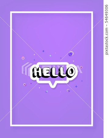 Hello word lettering for banner. Hello word lettering for banner. 54649306
