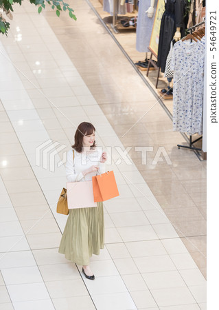 Shopping mall apparel shopping woman person Shopping mall apparel shopping woman person 54649721